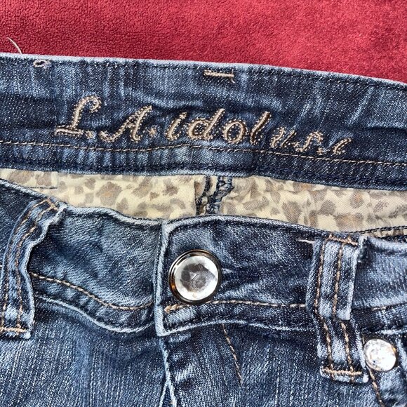 LA Idol Size‎ 9 Flare Bling Cheetah Accents - Picture 2 of 4